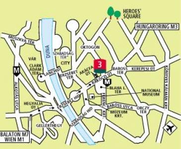 Innenstädtisches Hotel Budapest - Stadtplan der Umgebung - Hotel Ibis City- 3 Sterne Zentrum Hotel Ibis Budapest City - ✔️ Hotel Ibis Budapest City*** - 3 Sterne Ibis Hotel in Budapest /früheres Ibis Emke/